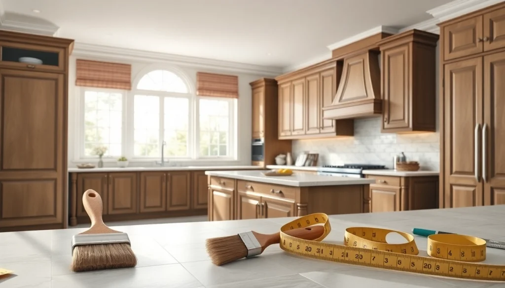 Engaging home renovation display featuring a modern kitchen transformation with stylish elements.