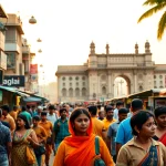Explore life at https://www.mumbaikarsperspective.com through a lively scene of Mumbai's vibrant street culture.