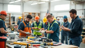Students learning practical skills at trade schools oahu workshop environment.