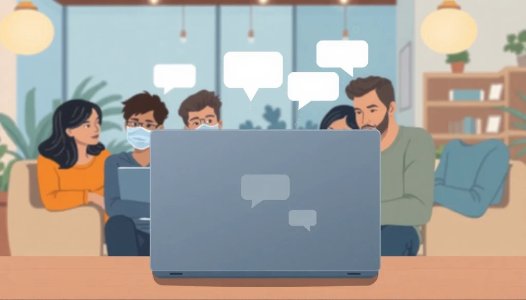 Engaging in Anonymous Conversations with diverse individuals in a warm café setting.