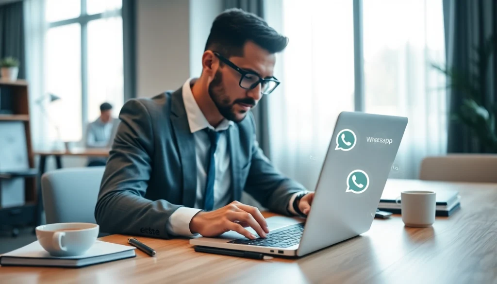 Understanding What is a CRM for WhatsApp in a modern office environment with a professional setting.