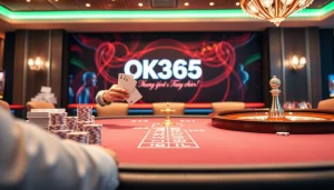 Engage in thrilling gaming at OK365 Trang chủ, featuring lively casino tables and professional dealers.