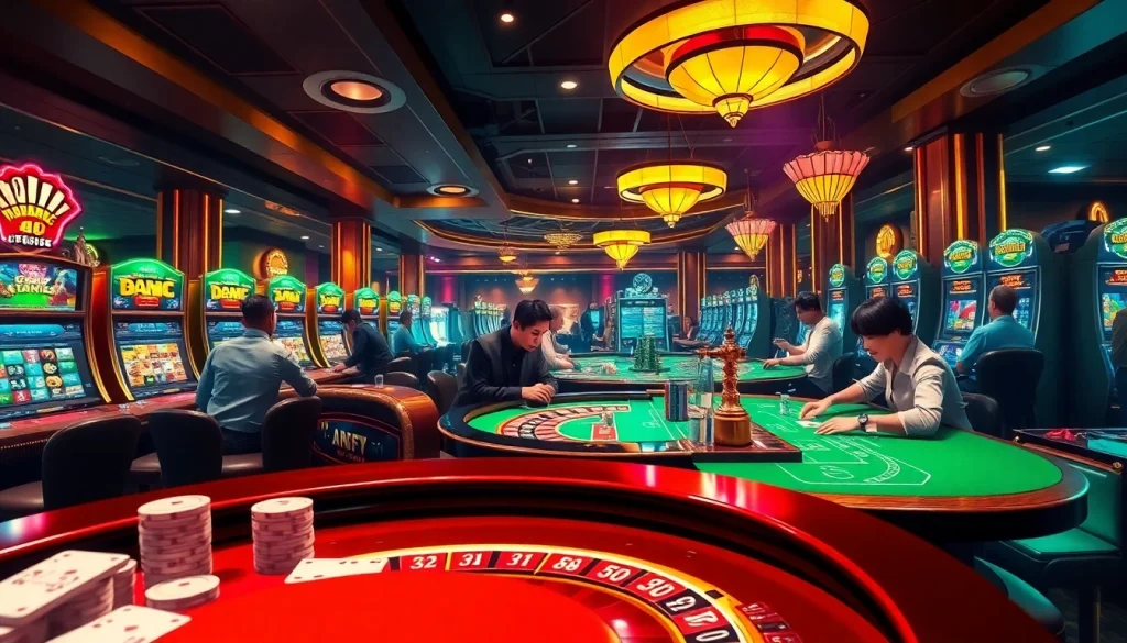 Experience thrilling gameplay at https://mm88.co.in/ with vibrant casino tables and excited players.