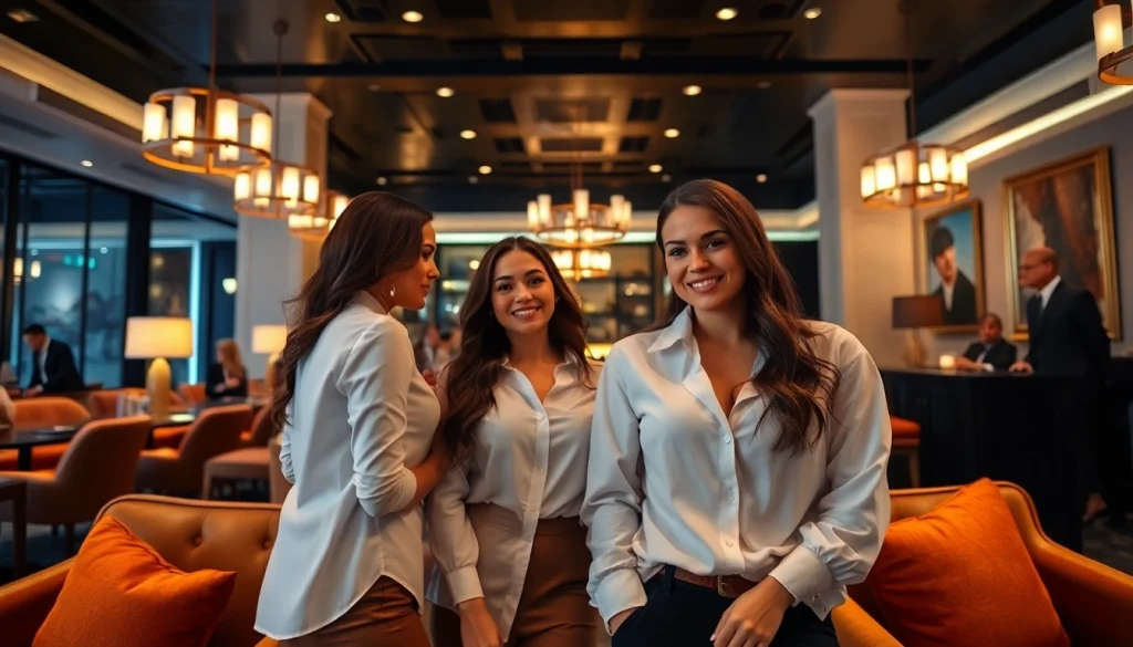 Experience the allure of upscale companionship at gdmc.bio with stylish companions in a luxurious lounge setting.