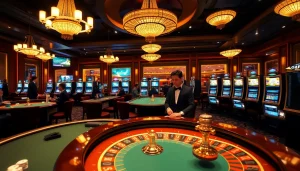 Experience high-stakes action at nhà cái 88t with luxurious casino tables and vibrant roulette wheels.