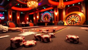 Experience the thrill of casino gaming with tha bet at a vibrant blackjack table.