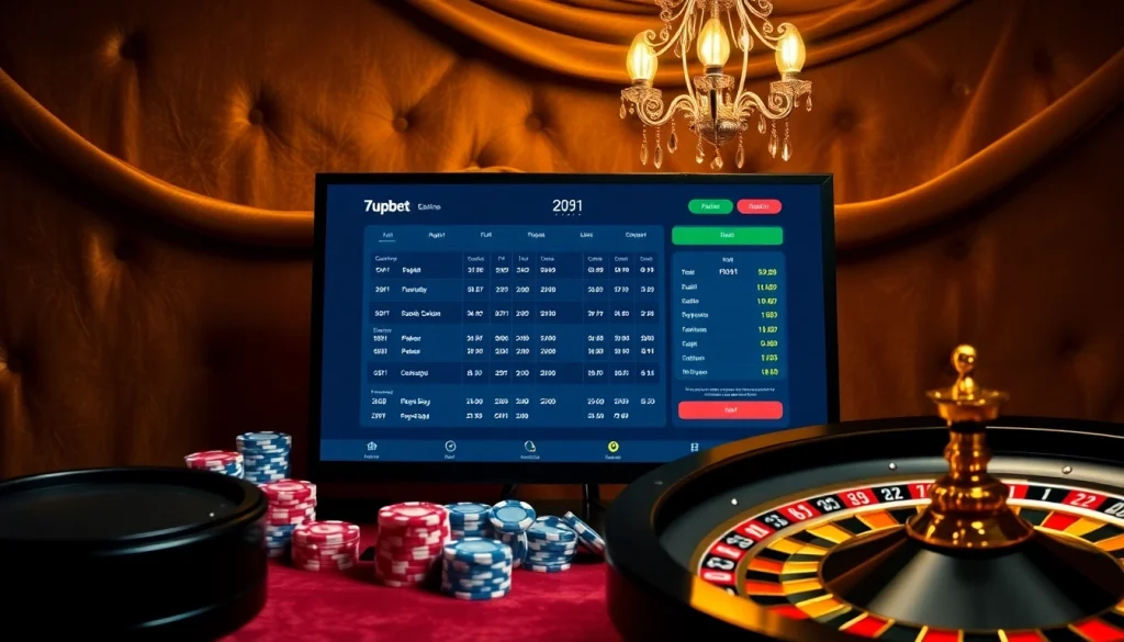 Experience the thrill of betting on 7upbet with vibrant poker chips and soccer odds displayed.