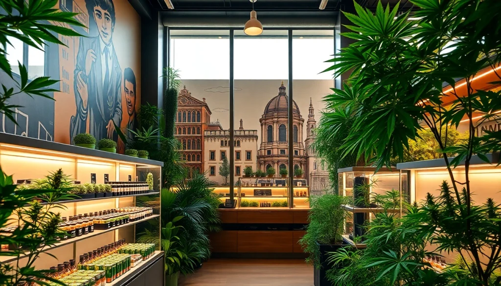 Achat de produits cannabis chez Weedmaps Madrid dans un cadre accueillant.