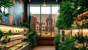 Achat de produits cannabis chez Weedmaps Madrid dans un cadre accueillant.
