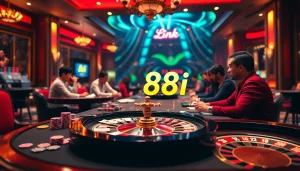 Experience high-stake games at 88i, featuring vibrant tables and exciting betting action.