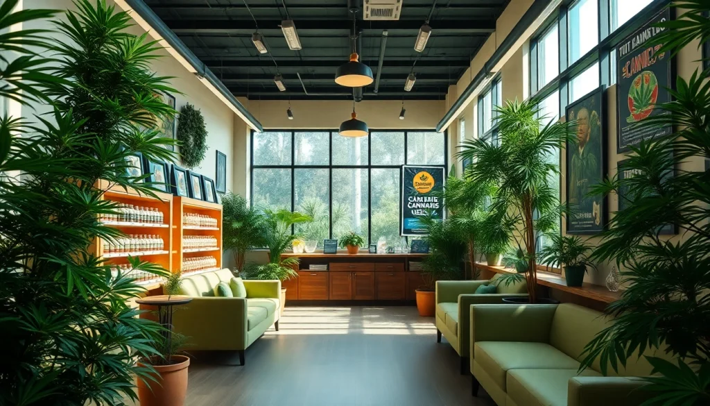 Cannabis dispensary featuring Weedmaps Lloret de Mar products in a cozy atmosphere.