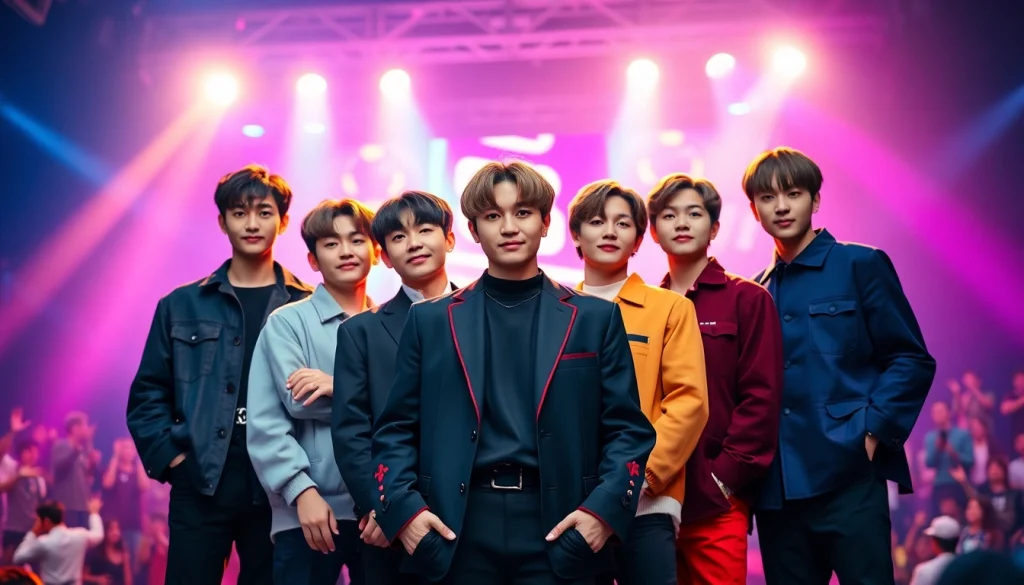 BTS members showcase their unique personalities in an energetic portrait.