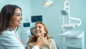 Orthodontist Edmonton providing consultation in a modern dental office setting.