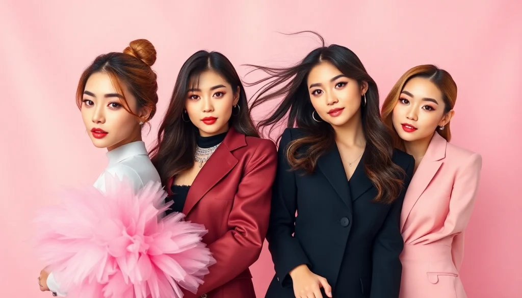 Captivating portrait of blackpink members showcasing their unique styles and charisma.