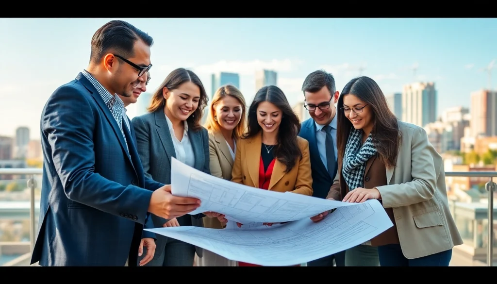 Engaging scene of construction advocacy colorado with diverse advocates collaborating over plans.