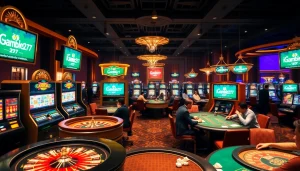 Experience the thrill at iGamble247's vibrant online casino with engaging slot machines and roulette tables.