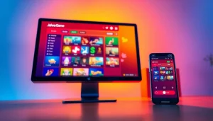 Engaging Jalwa games dashboard displayed on computer and mobile devices.