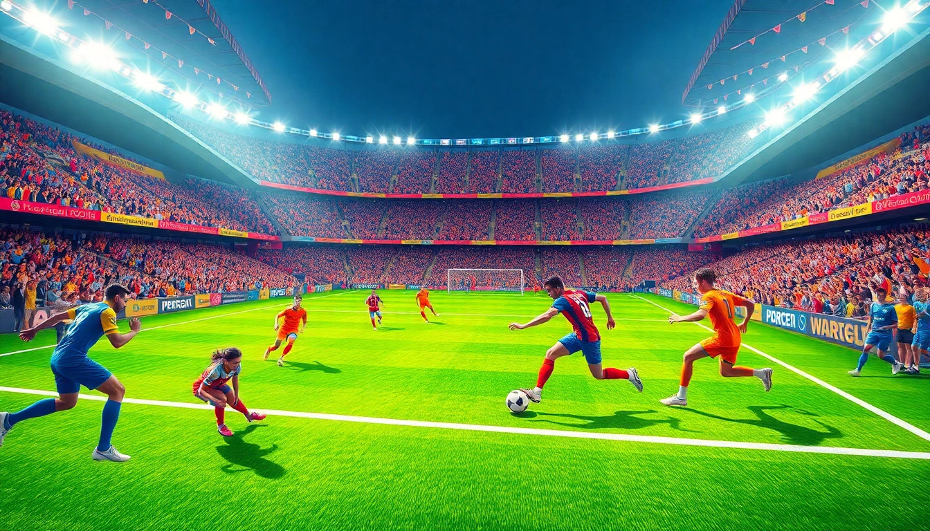Experience the thrill of บ้านผลบอลวันนี้ in a lively stadium filled with passionate fans.
