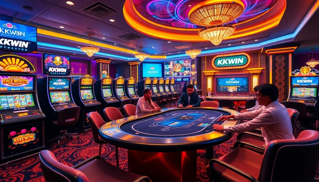 Experience the excitement of online gambling at https://kkwinzz.com/ with vibrant casino visuals.