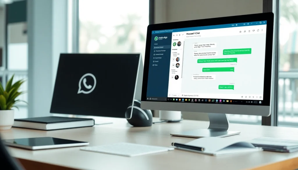 Convert WhatsApp chats professionally using https://chattopdf.app in a sleek workspace setting.