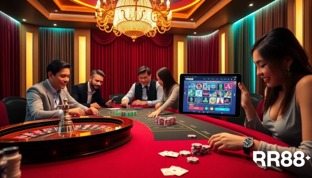 Experience excitement at RR88, featuring vibrant casino tables and thrilling gameplay.