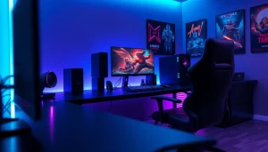 เมก้าเกม บรรยากาศการเล่นเกมที่มีอุปกรณ์ล้ำสมัยและแสงสุดตื่นเต้น