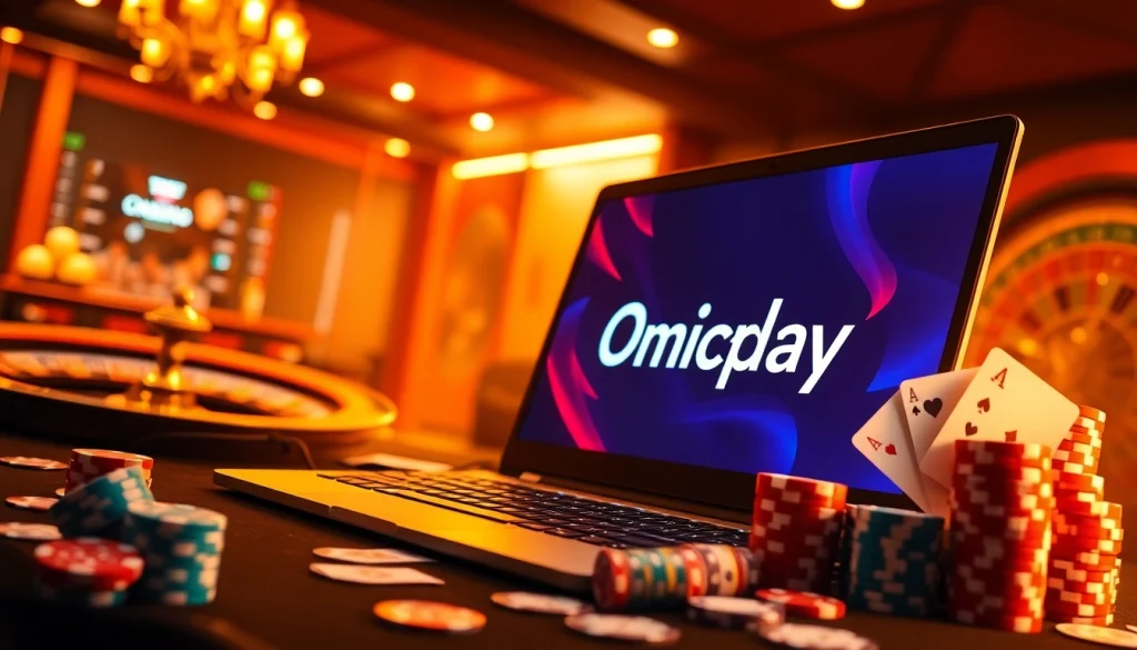 Experience the thrill of online gambling with onicplay featuring vibrant casino elements.
