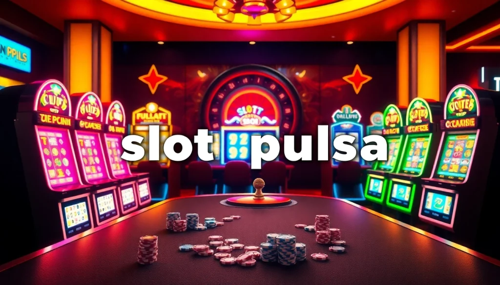 Rasakan sensasi, kegembiraan, dan peluang dengan slot pulsa di mesin slot kasino yang berwarna-warni.