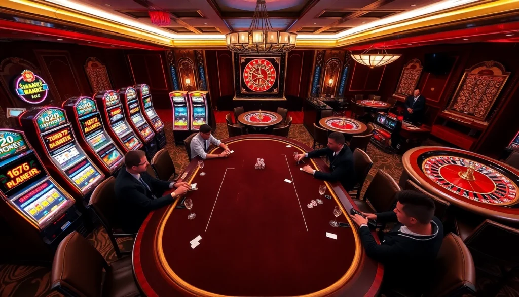 Impressive poker game action at https://febet8.com highlighting high stakes and luxurious casino ambiance.