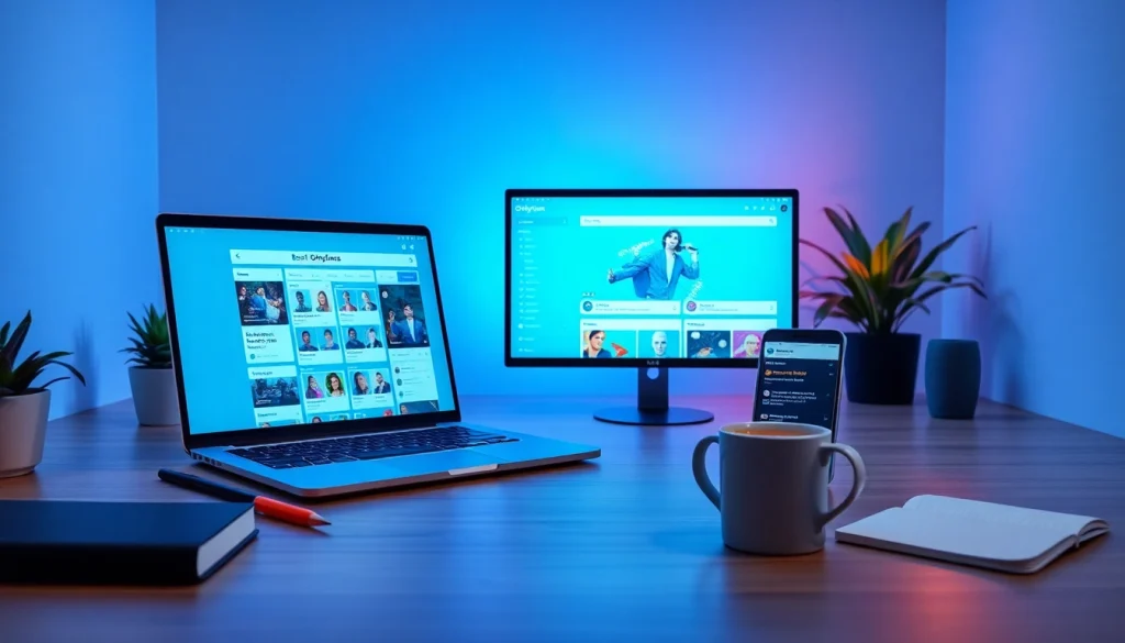 Best OnlyFans search tool displayed on a modern laptop in a stylish workspace.