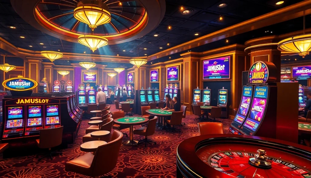 Experience thrilling wins at JAMUSloT with vibrant slot machines and engaging casino games.