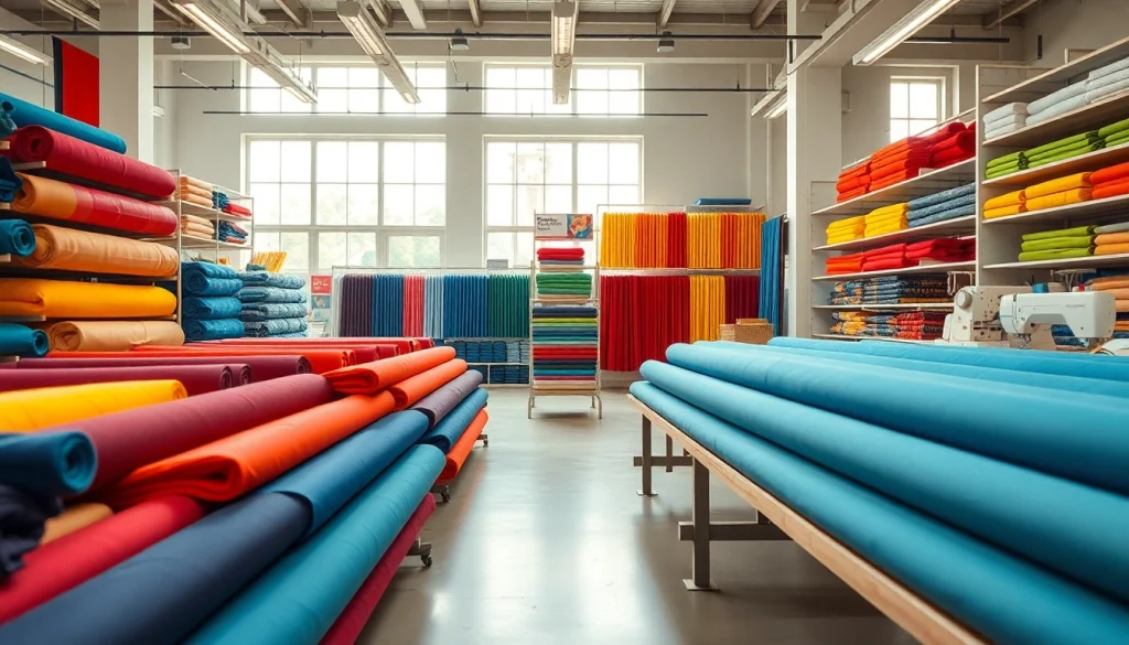 Vind goedkope katoen in een stralende stoffenwinkel vol kleuren en texturen.