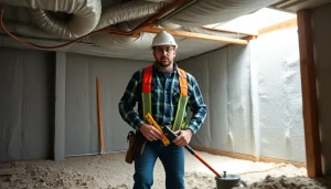 Crawl Space Restoration featuring a contractor ensuring a clean and safe environment.