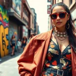 Explore Fashion trends with a vibrant influencer displaying diverse outfits in an urban backdrop.